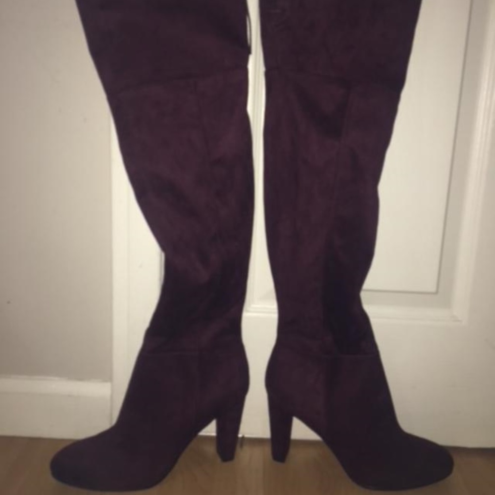 H&M FAUX SUEDE KNEE HIGH BOOTS FOR WOMEN